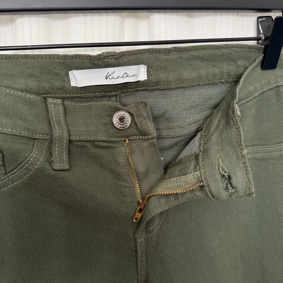 KanCan Green Skinny Jeans Distressed Style - Picture 5 of 6